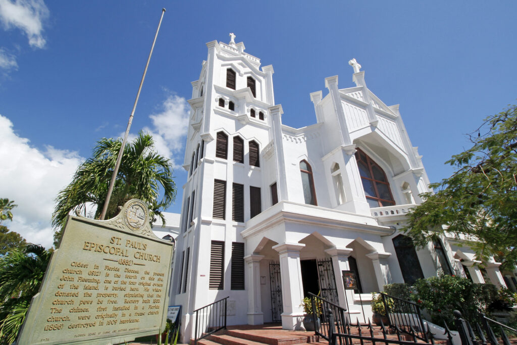 Estados Unidos. Florida. Los Cayos. Key West. Centre historique et touristique. Eglise épiscopale Saint Paul.